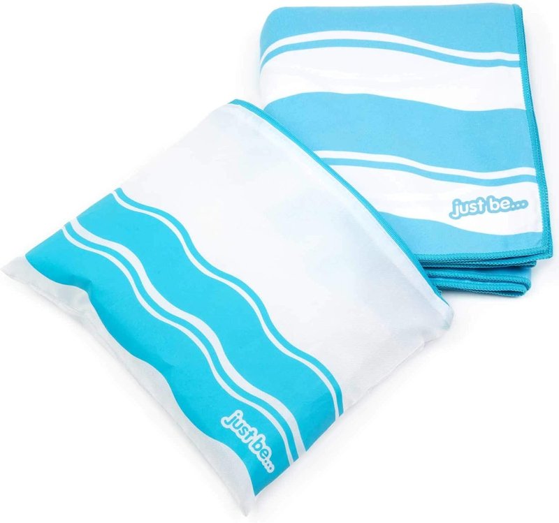 just toalla microfibra playa XXL 160x80cm secado rápido compacta piscina verano