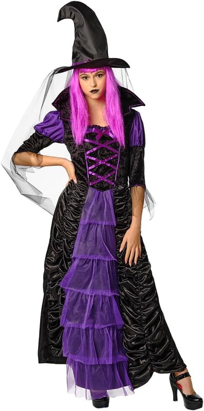 Disfraz bruja malvada mujer Rubies vestido y sombrero oficial Halloween