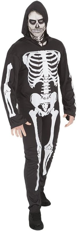 Disfraz esqueleto adulto Rubies mono entero con capucha Halloween
