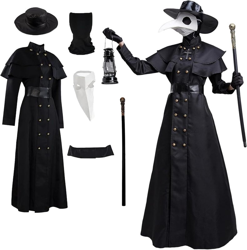 Disfraz médico de la peste adulto steampunk Carnavalife máscara pico Halloween