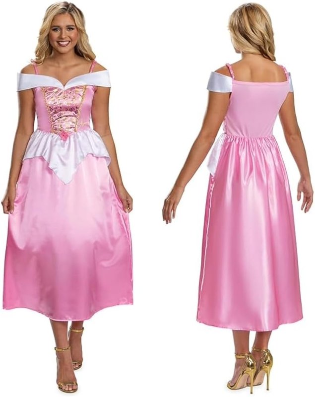 Disfraz Aurora Bella Durmiente adulto mujer DISGUISE Basic Plus licencia Disney rosa carnaval Halloween